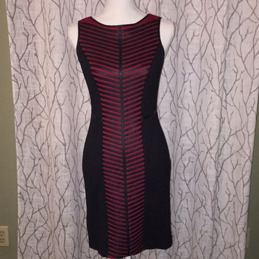 Cynthia Steffe leather ponte dress